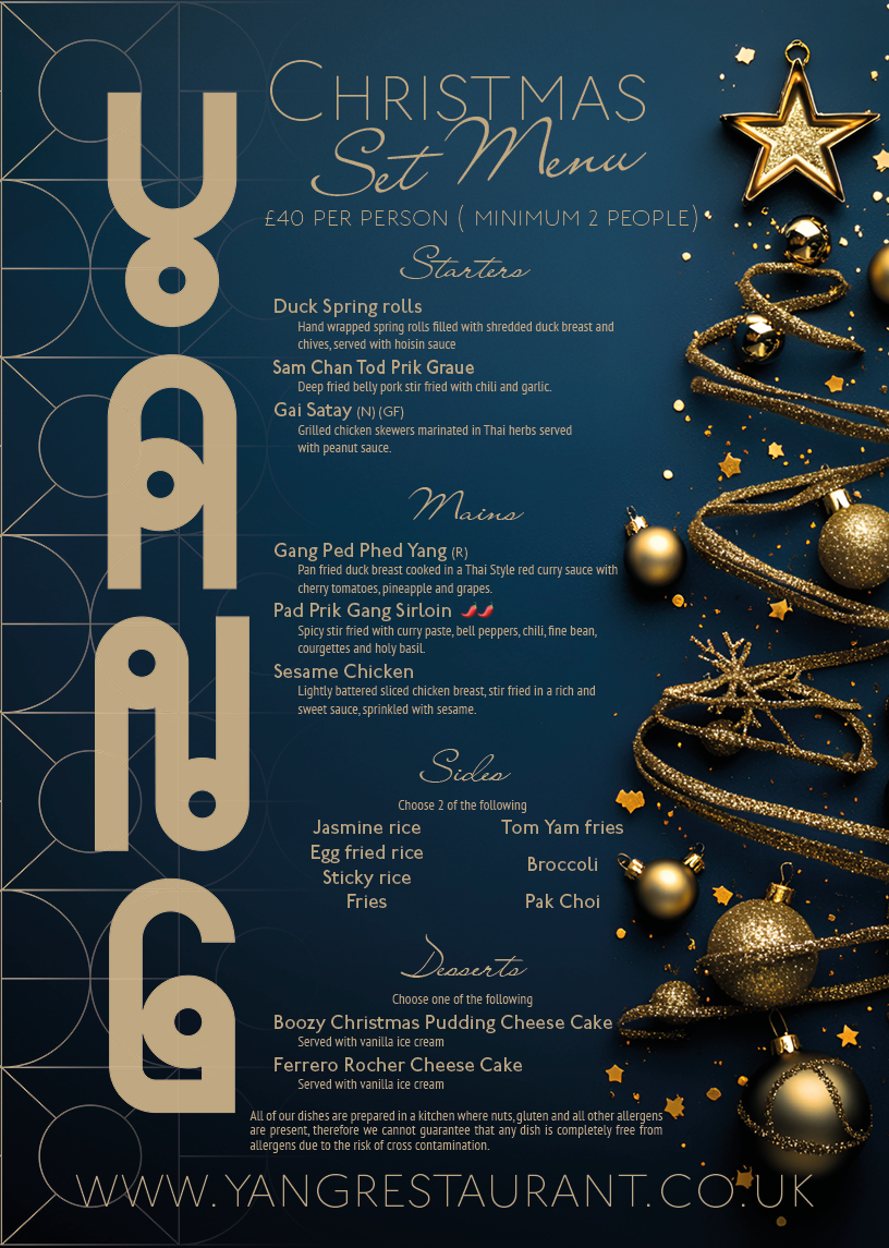 Yang Christmas Menu